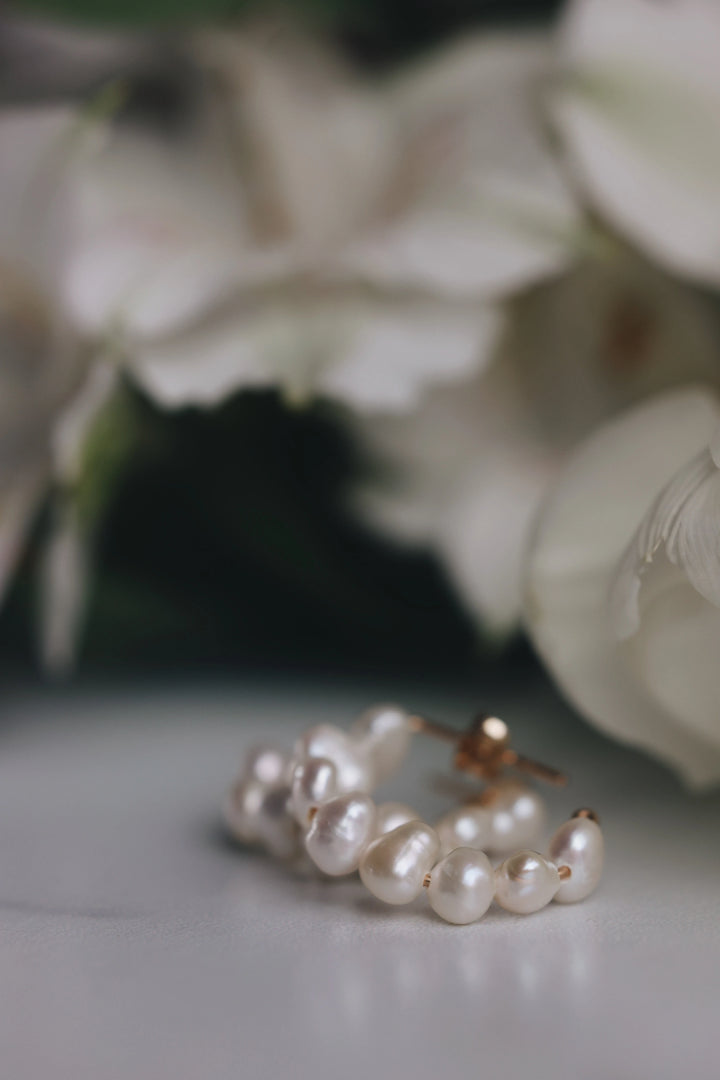 Natural Pearl Hoop Earrings · Earrings ·  Little Sycamore