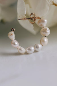 Natural Pearl Hoop Earrings · Earrings ·  Little Sycamore