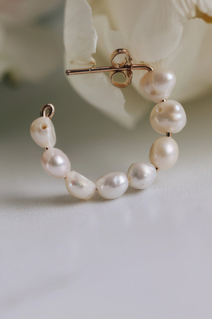 Natural Pearl Hoop Earrings · Earrings ·  Little Sycamore