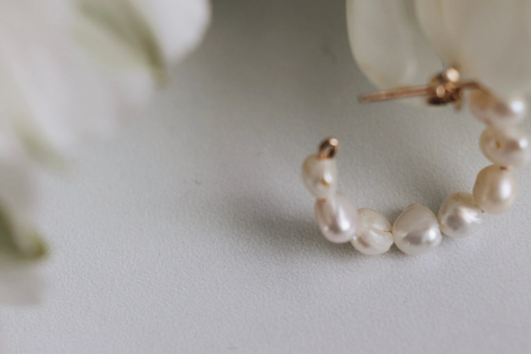 Natural Pearl Hoop Earrings · Earrings ·  Little Sycamore