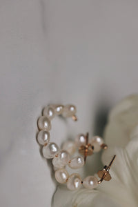 Natural Pearl Hoop Earrings · Earrings ·  Little Sycamore