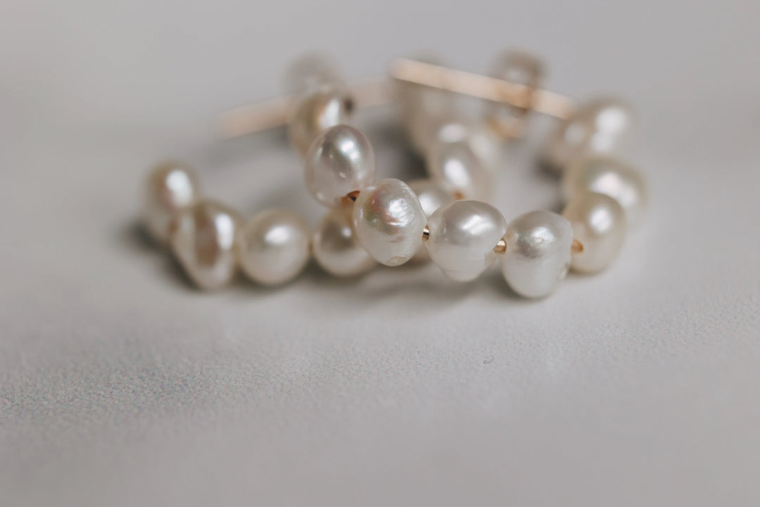 Natural Pearl Hoop Earrings · Earrings ·  Little Sycamore