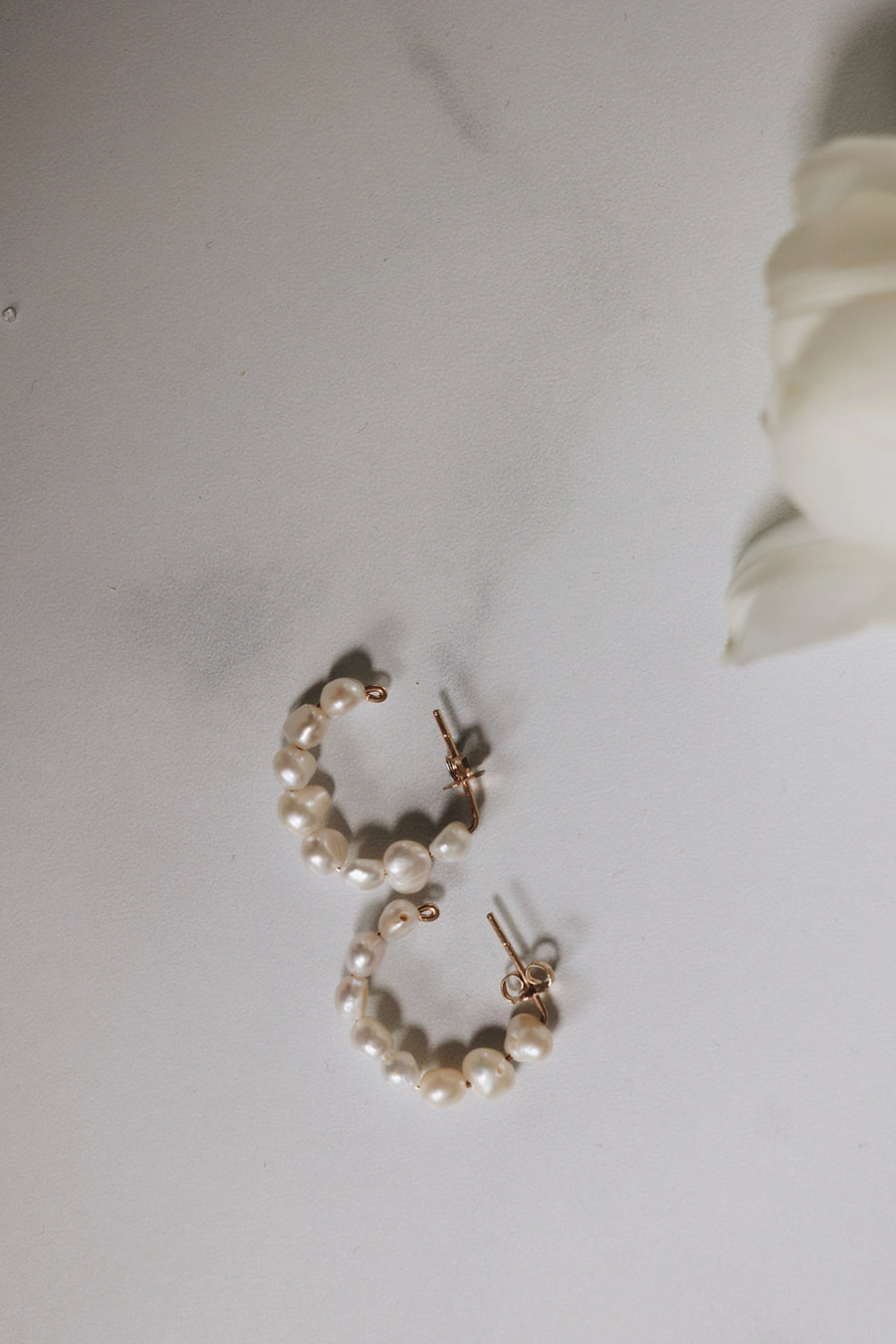 Natural Pearl Hoop Earrings · Earrings ·  Little Sycamore