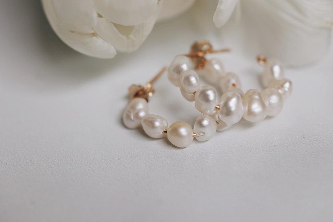 Natural Pearl Hoop Earrings · Earrings ·  Little Sycamore