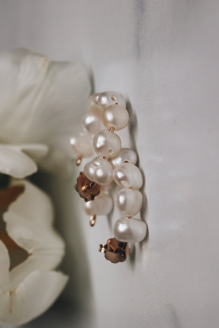 Natural Pearl Hoop Earrings · Earrings ·  Little Sycamore