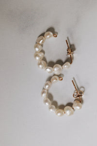 Natural Pearl Hoop Earrings · Earrings ·  Little Sycamore