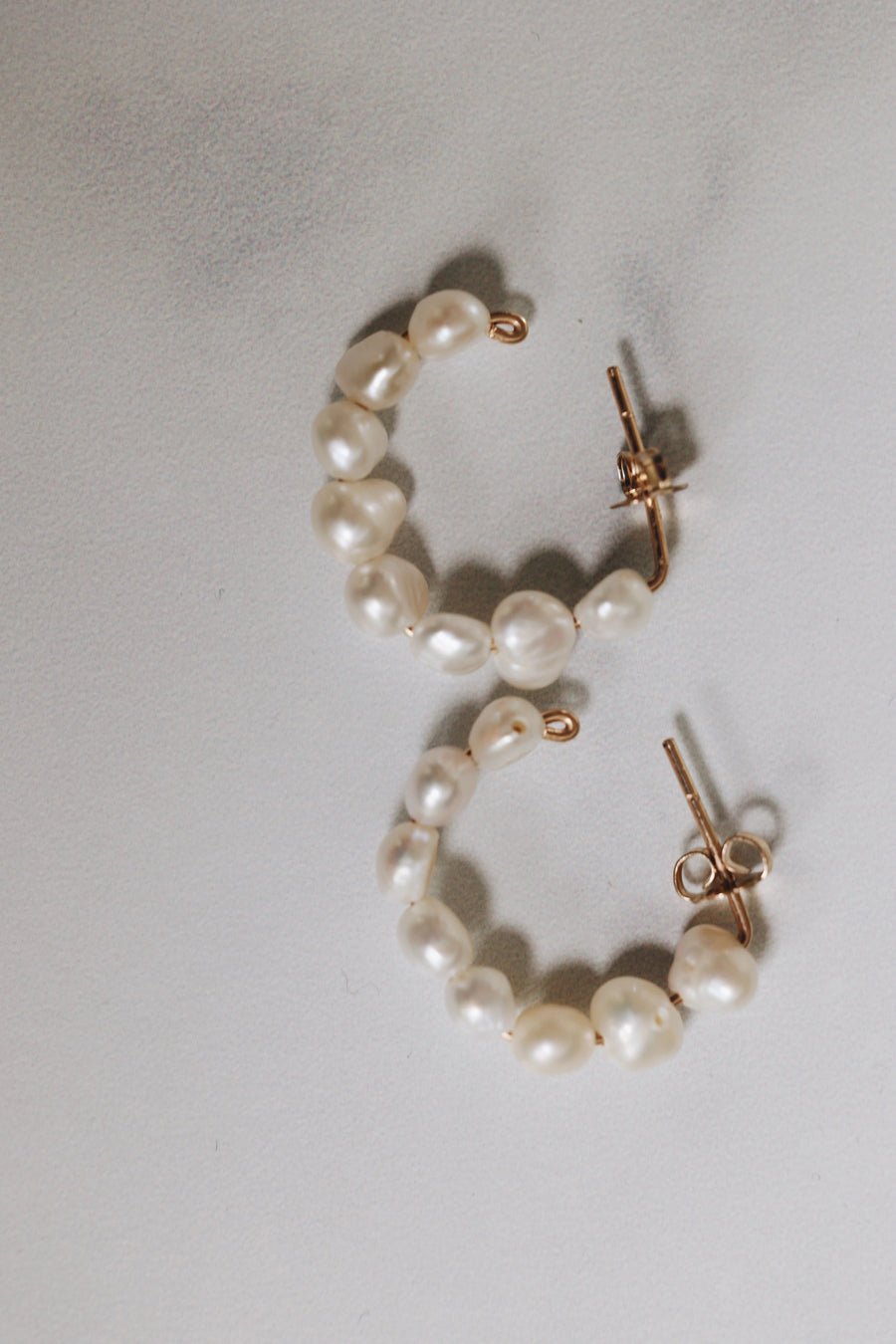 Natural Pearl Hoop Earrings · Earrings ·  Little Sycamore