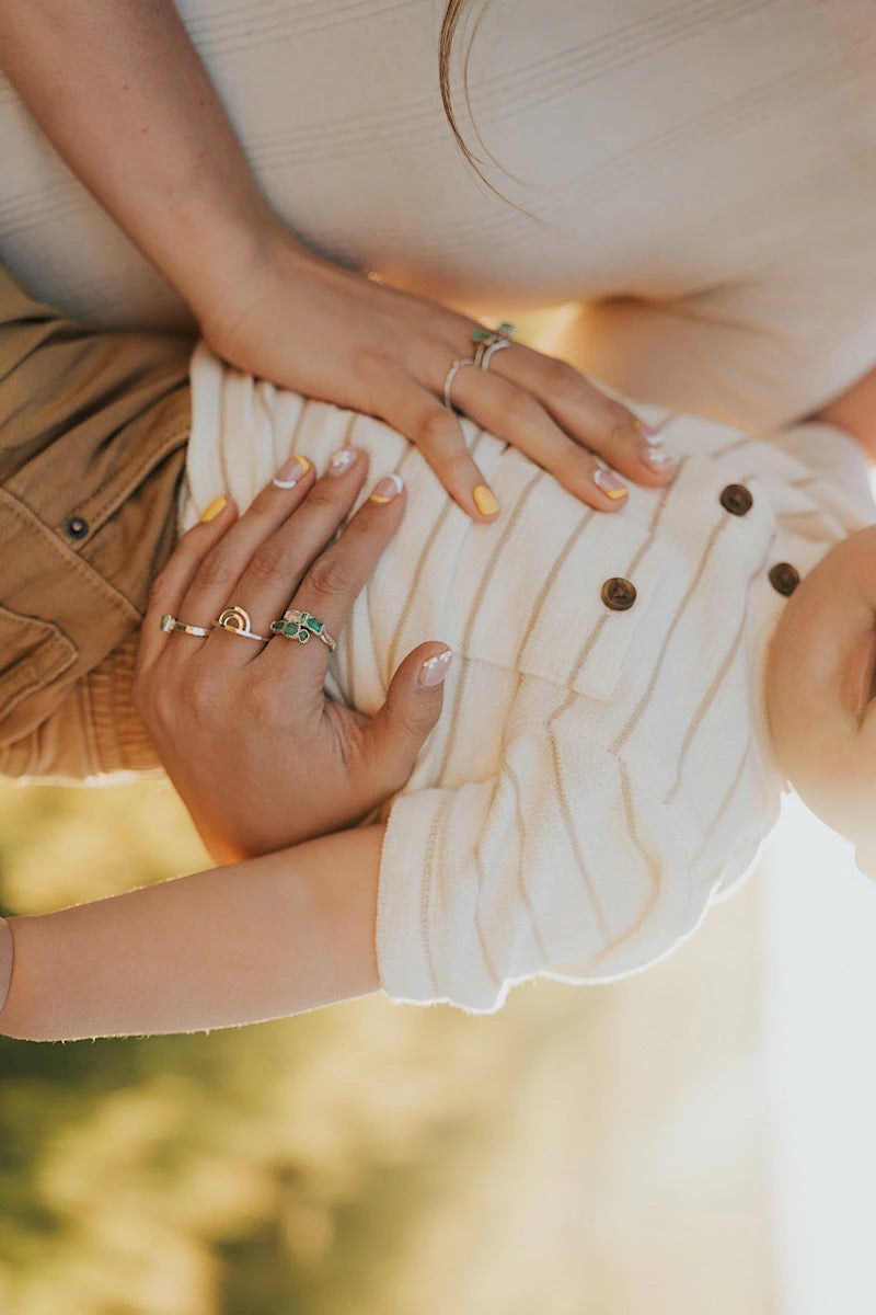 New Beginnings · Emerald and Quartz Ring · Rings ·  Little Sycamore