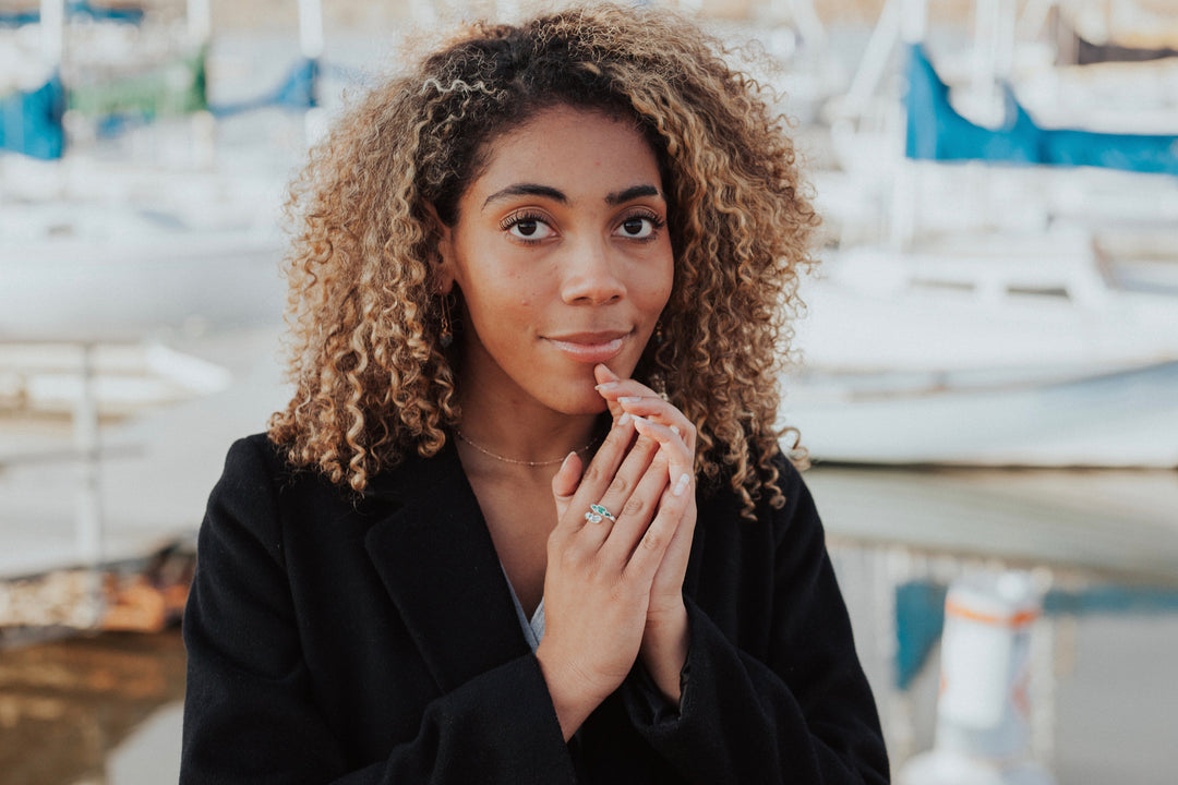 New Beginnings · Emerald and Quartz Ring · Rings ·  Little Sycamore