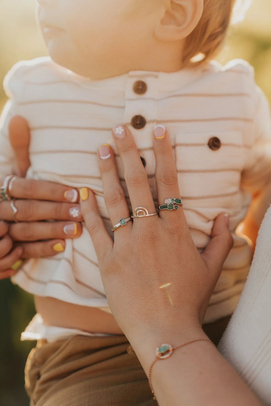 New Beginnings · Emerald and Quartz Ring · Rings ·  Little Sycamore