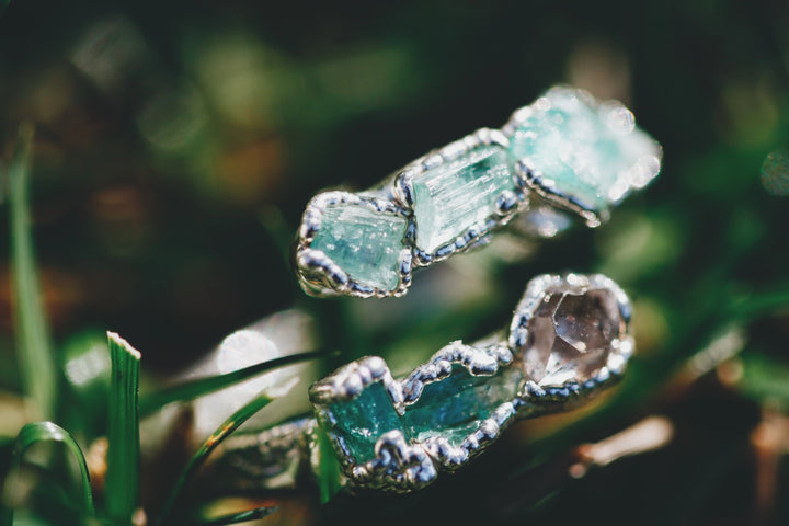 New Beginnings · Emerald and Quartz Ring · Rings ·  Little Sycamore