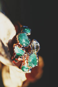 New Beginnings · Emerald and Quartz Ring · Rings ·  Little Sycamore
