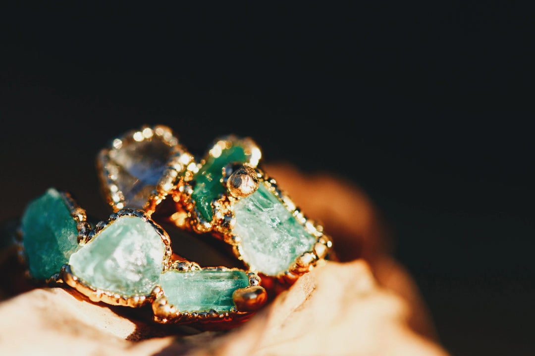 New Beginnings · Emerald and Quartz Ring · Rings ·  Little Sycamore