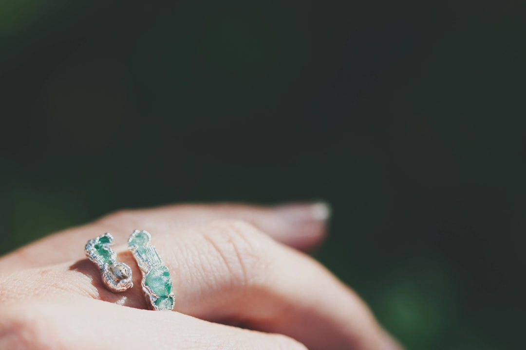 New Beginnings · Emerald and Quartz Ring · Rings ·  Little Sycamore