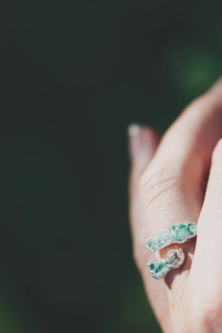 New Beginnings · Emerald and Quartz Ring · Rings ·  Little Sycamore