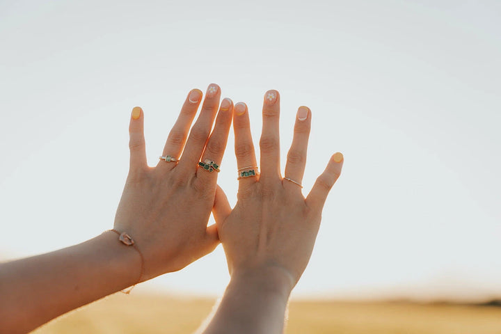 New Beginnings · Emerald and Quartz Ring · Rings ·  Little Sycamore