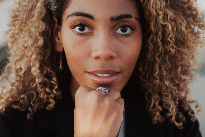 New Beginnings · Emerald and Quartz Ring · Rings ·  Little Sycamore