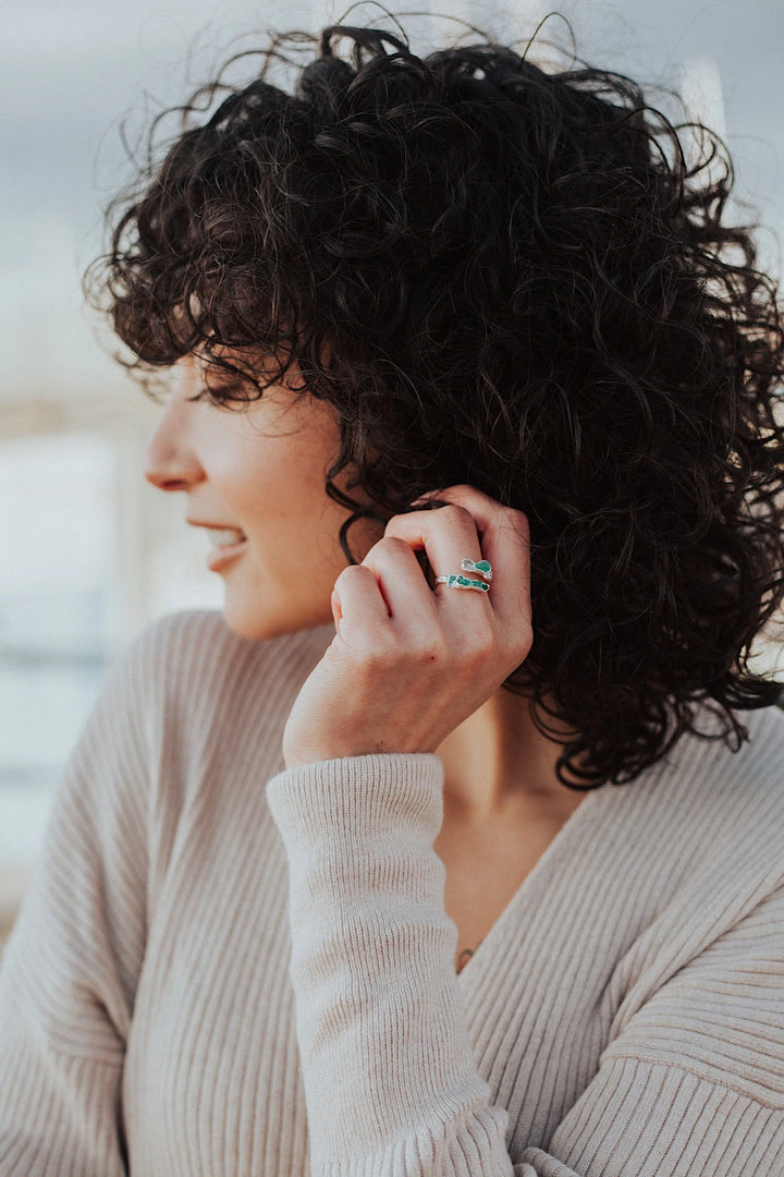 New Beginnings · Emerald and Quartz Ring · Rings ·  Little Sycamore