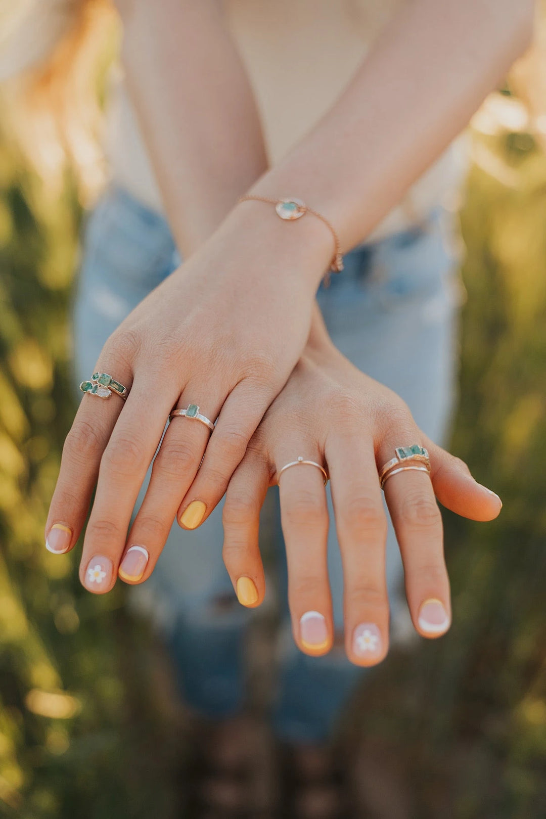 New Beginnings · Emerald and Quartz Ring · Rings ·  Little Sycamore