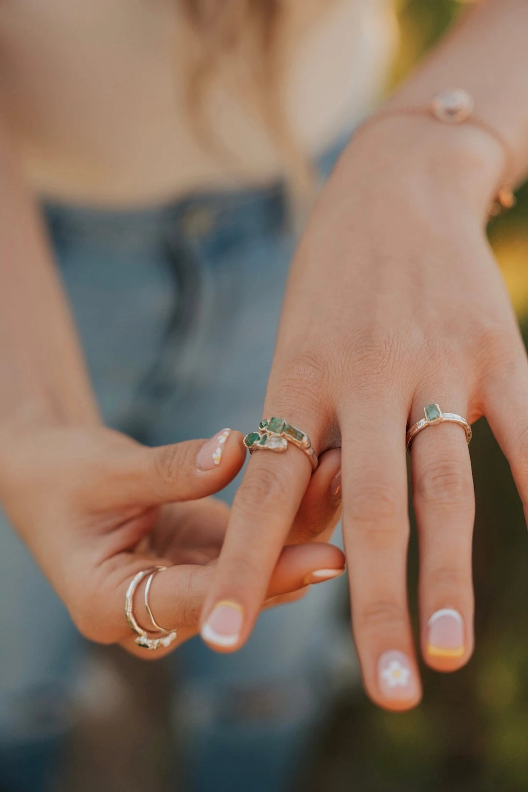 New Beginnings · Emerald and Quartz Ring · Rings ·  Little Sycamore