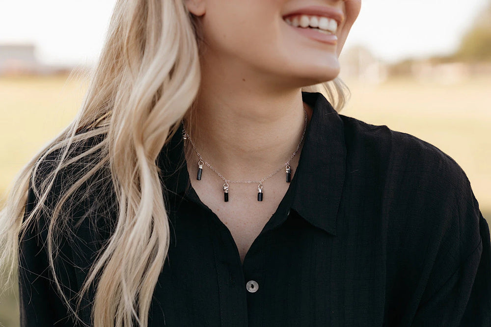 October Raindrops Necklace · Black Tourmaline · Necklaces ·  Little Sycamore