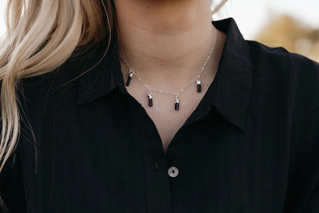 October Raindrops Necklace · Black Tourmaline · Necklaces ·  Little Sycamore