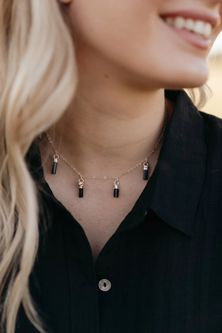 October Raindrops Necklace · Black Tourmaline · Necklaces ·  Little Sycamore