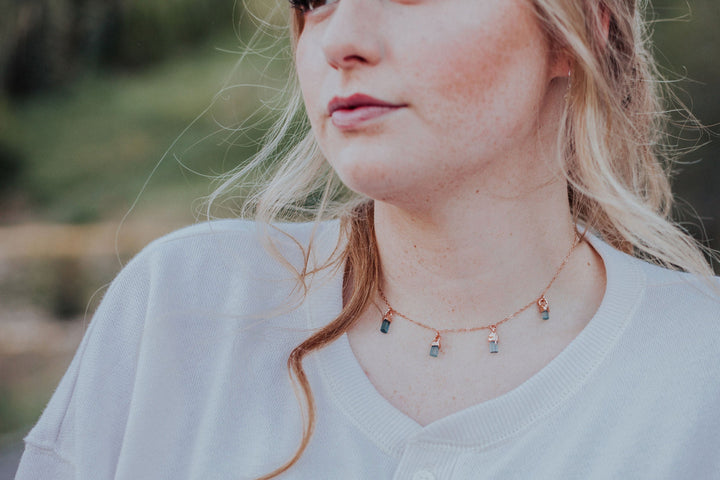 October Raindrops Necklace · Blue Tourmaline · Necklaces ·  Little Sycamore