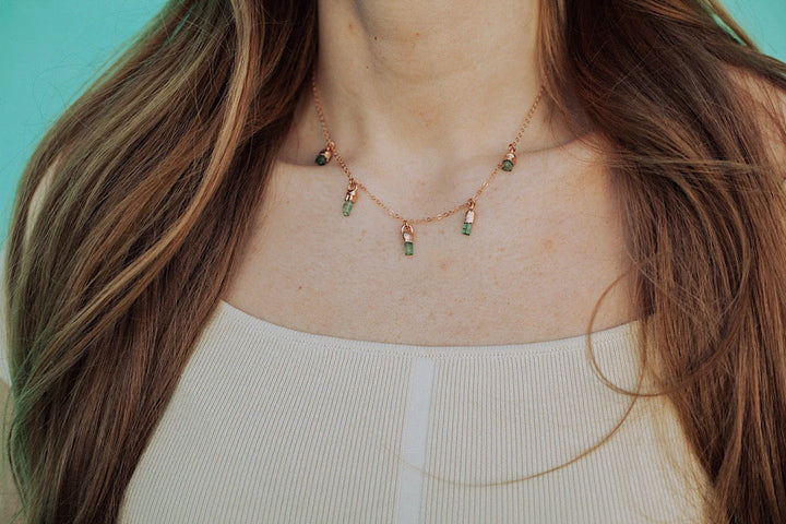 October Raindrops Necklace · Green Tourmaline · Necklaces ·  Little Sycamore