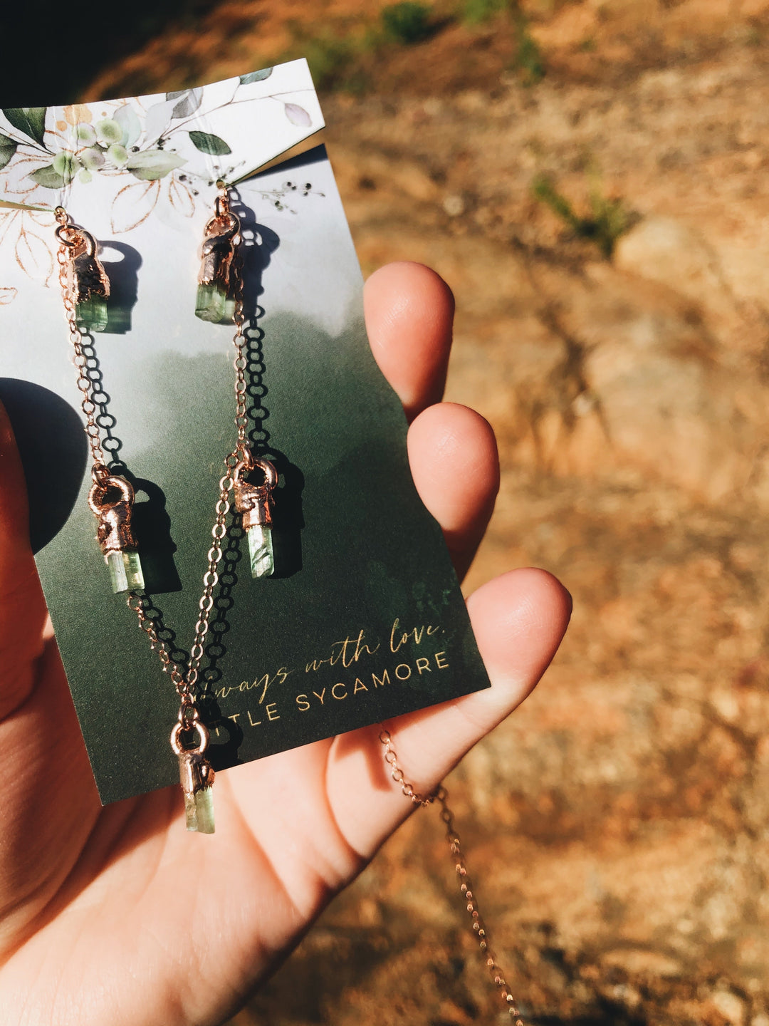 October Raindrops Necklace · Green Tourmaline · Necklaces ·  Little Sycamore