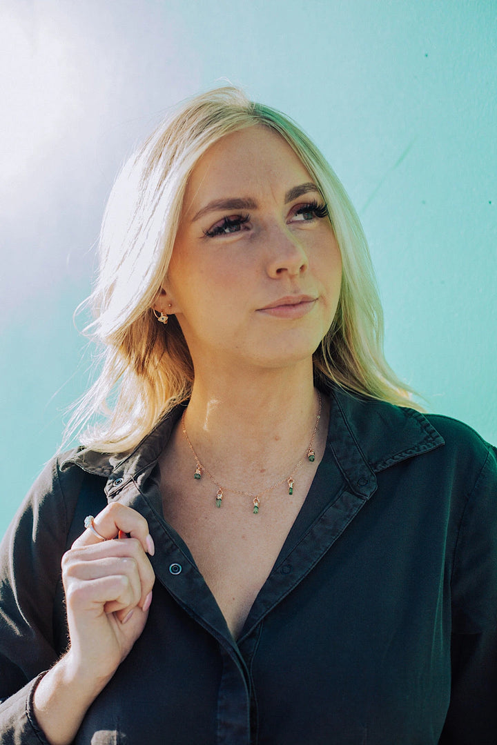 October Raindrops Necklace · Green Tourmaline · Necklaces ·  Little Sycamore