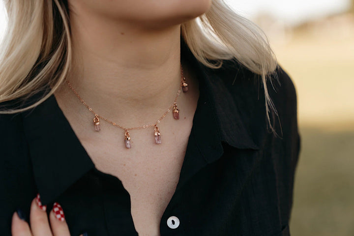 October Raindrops Necklace · Pink Tourmaline · Necklaces ·  Little Sycamore