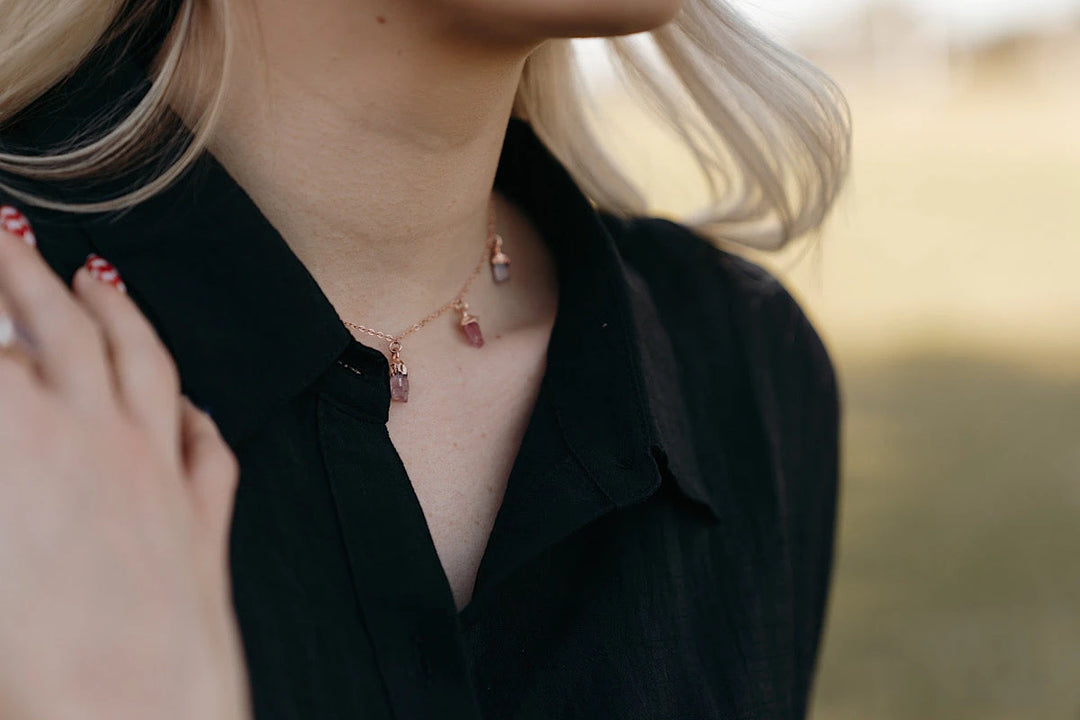 October Raindrops Necklace · Pink Tourmaline · Necklaces ·  Little Sycamore