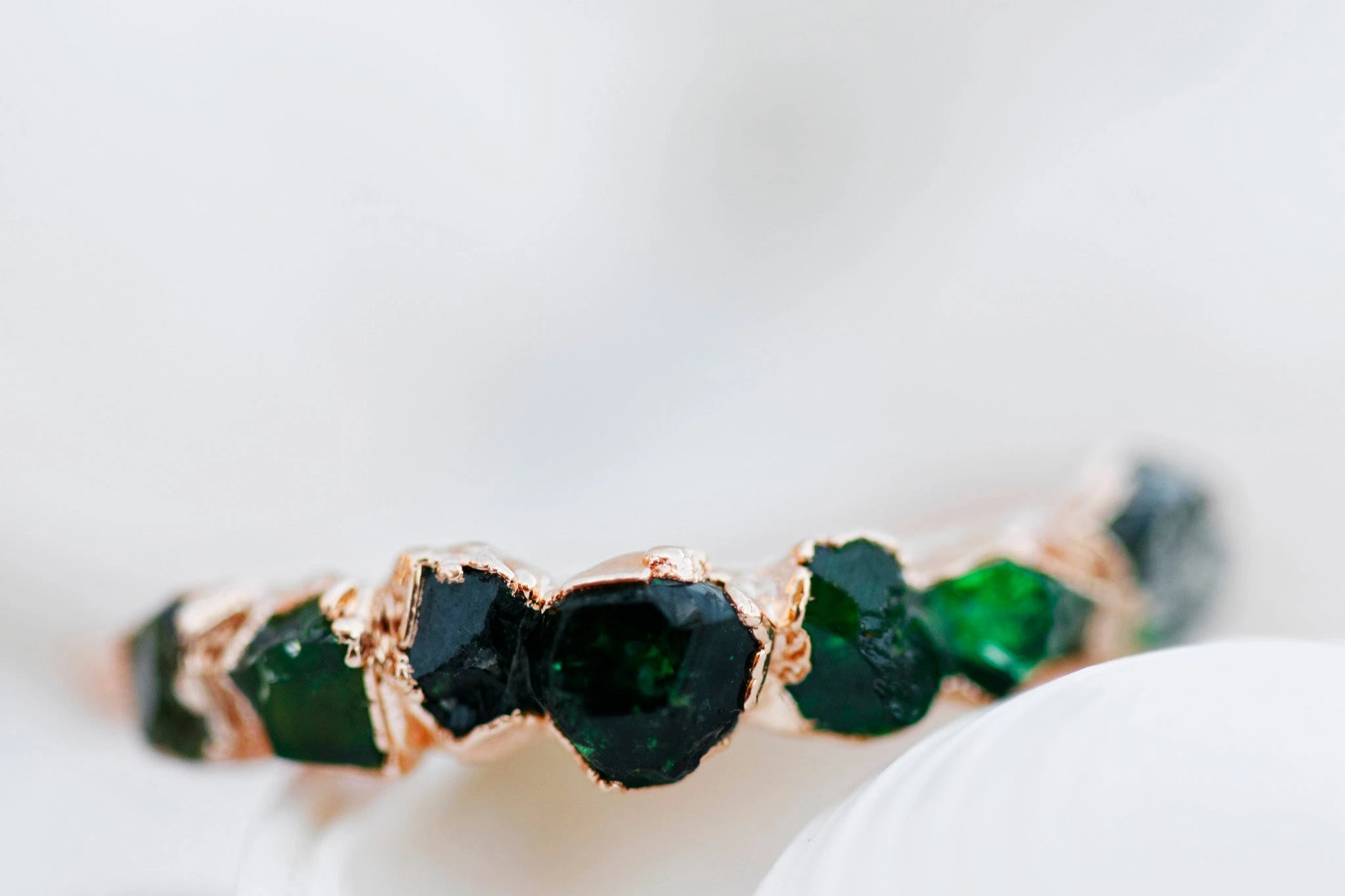 Raw Green Tourmaline Jewelry · October Birthstone Stackable Ring ...