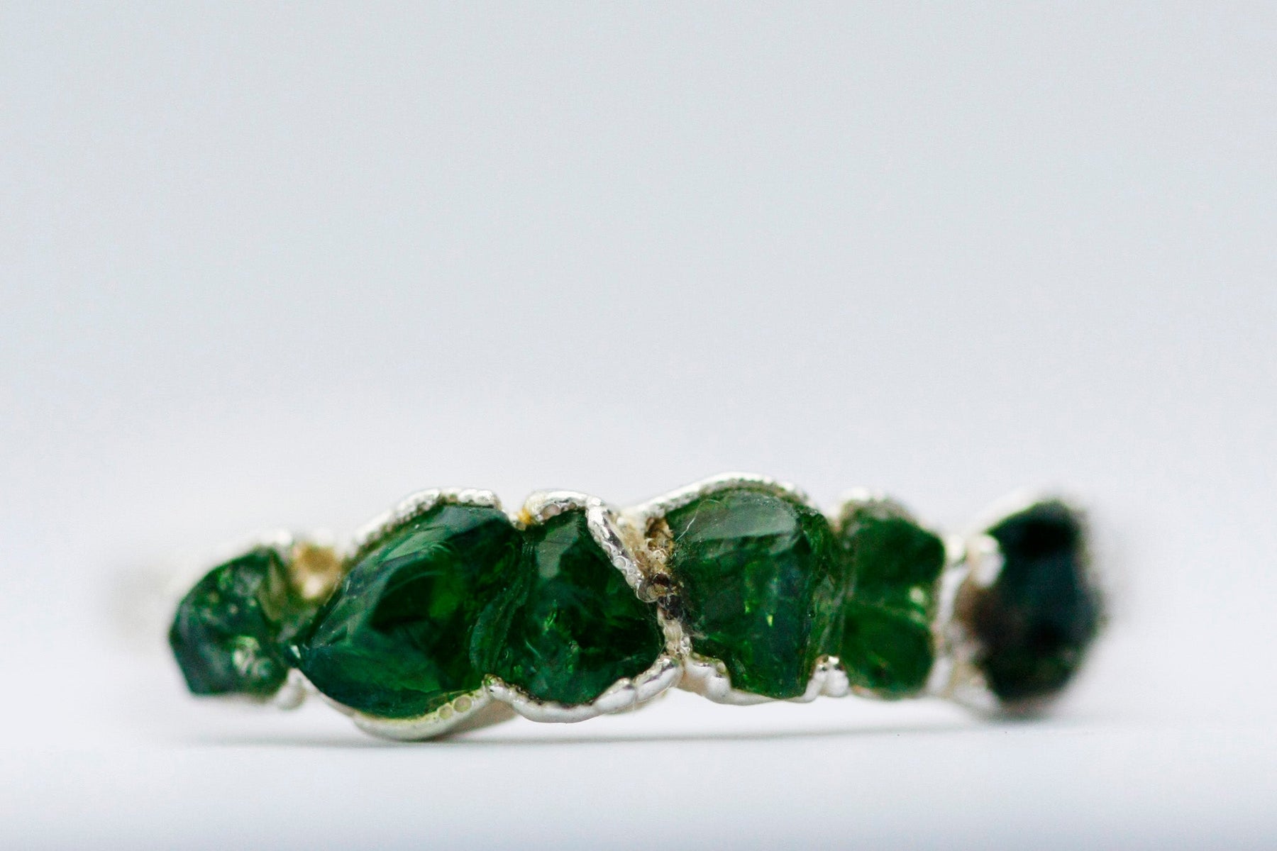 Raw Green Tourmaline Jewelry · October Birthstone Stackable Ring ...