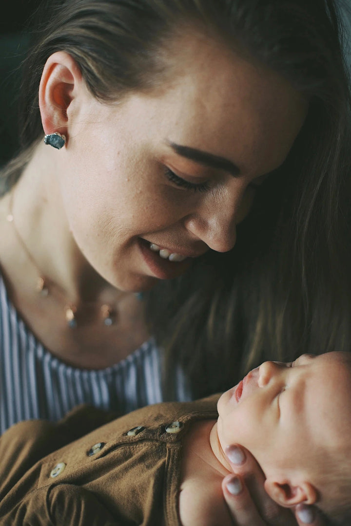 Raincloud · Aquamarine Studs · Earrings ·  Little Sycamore