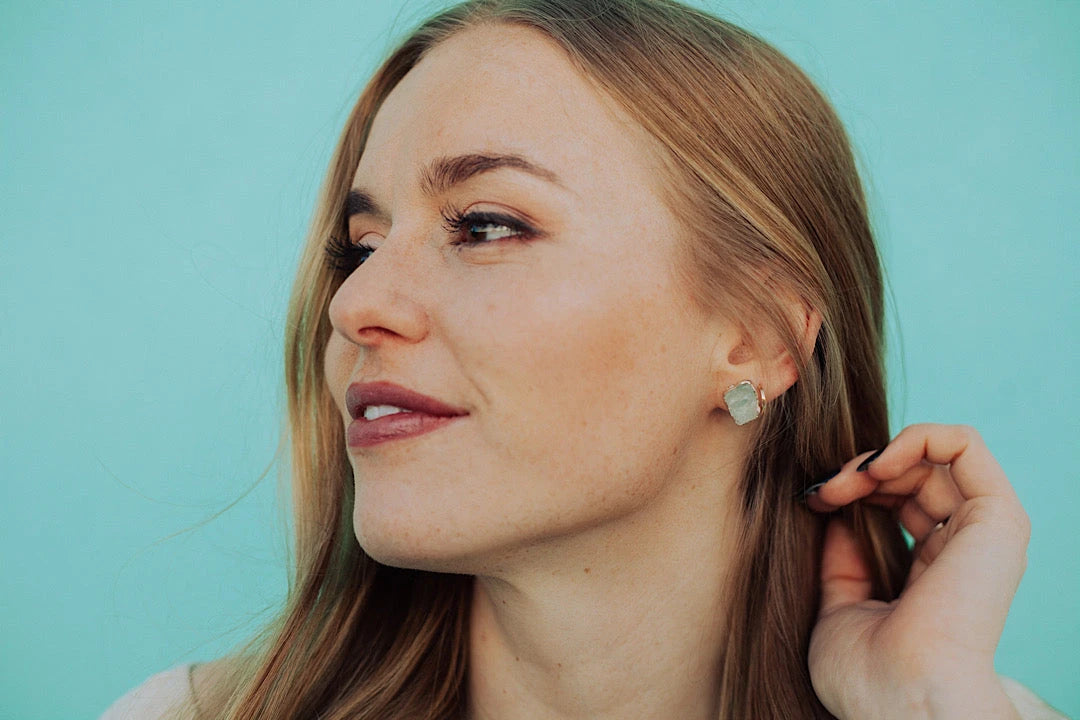 Raincloud · Aquamarine Studs · Earrings ·  Little Sycamore