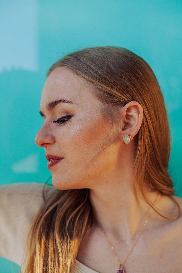 Raincloud · Aquamarine Studs · Earrings ·  Little Sycamore