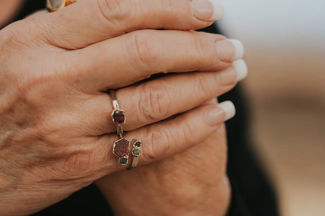 Rosebud · Ruby and Garnet Ring · Rings ·  Little Sycamore