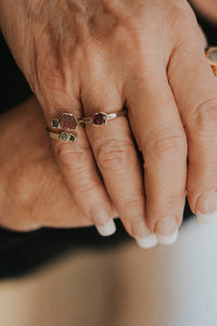 Rosebud · Ruby and Garnet Ring · Rings ·  Little Sycamore