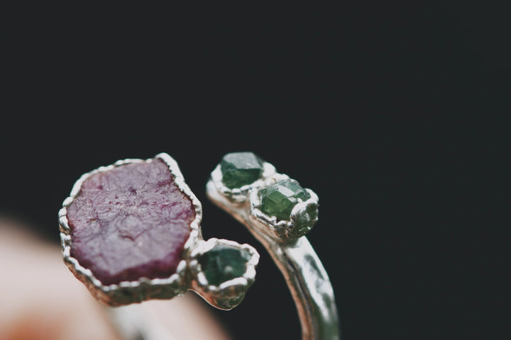 Rosebud · Ruby and Garnet Ring · Rings ·  Little Sycamore