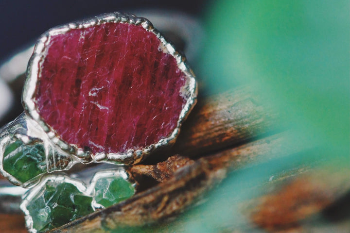 Rosebud · Ruby and Garnet Ring · Rings ·  Little Sycamore