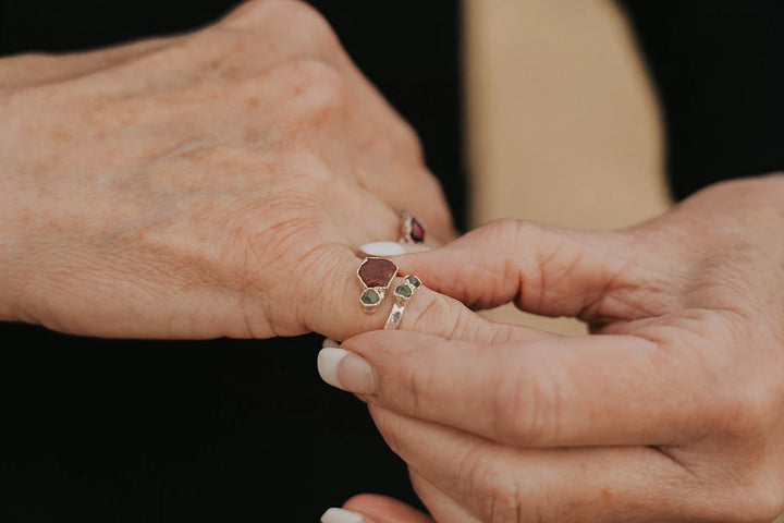 Rosebud · Ruby and Garnet Ring · Rings ·  Little Sycamore