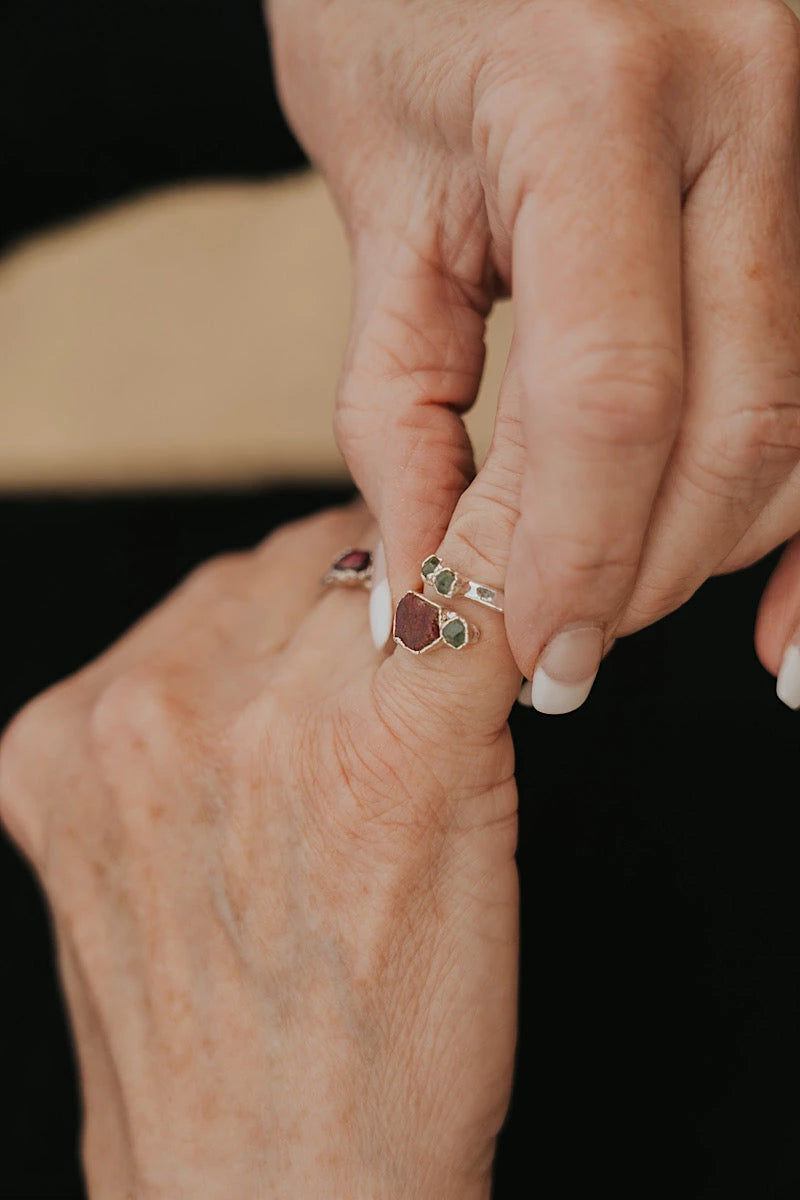 Rosebud · Ruby and Garnet Ring · Rings ·  Little Sycamore