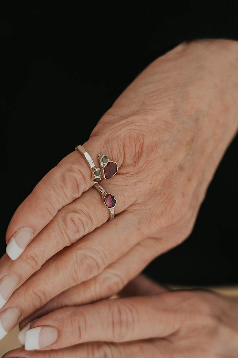 Rosebud · Ruby and Garnet Ring · Rings ·  Little Sycamore