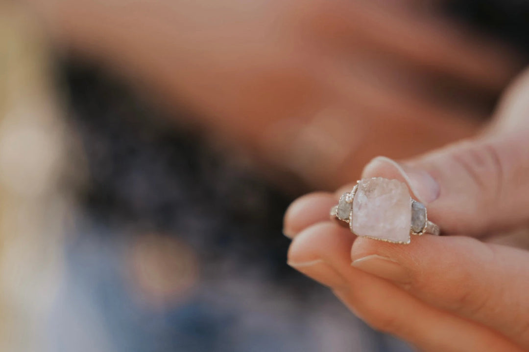 Safe Love · Rose Quartz Sapphire Ring · Rings ·  Little Sycamore