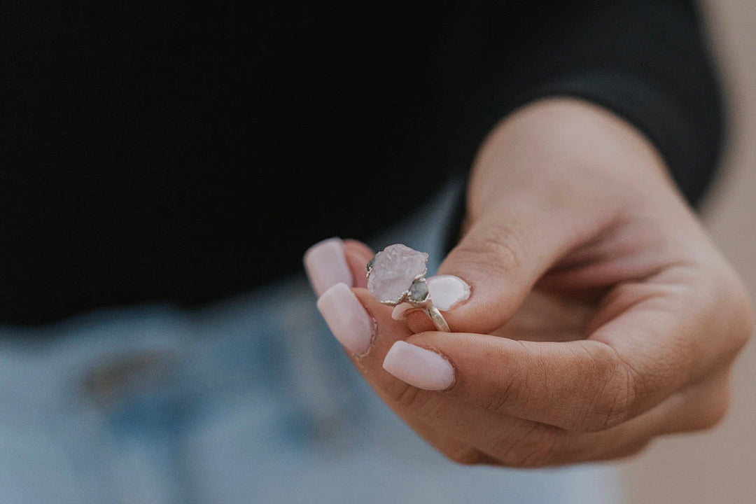 Safe Love · Rose Quartz Sapphire Ring · Rings ·  Little Sycamore