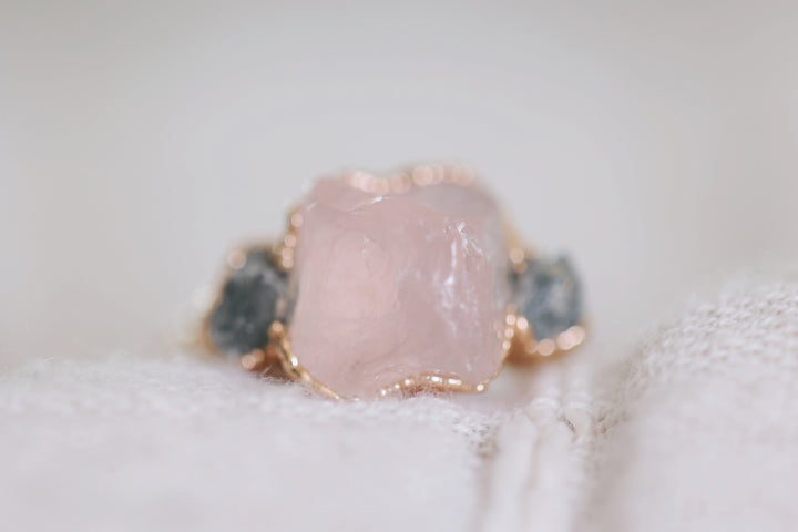 Safe Love · Rose Quartz Sapphire Ring · Rings ·  Little Sycamore