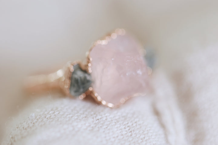 Safe Love · Rose Quartz Sapphire Ring · Rings ·  Little Sycamore