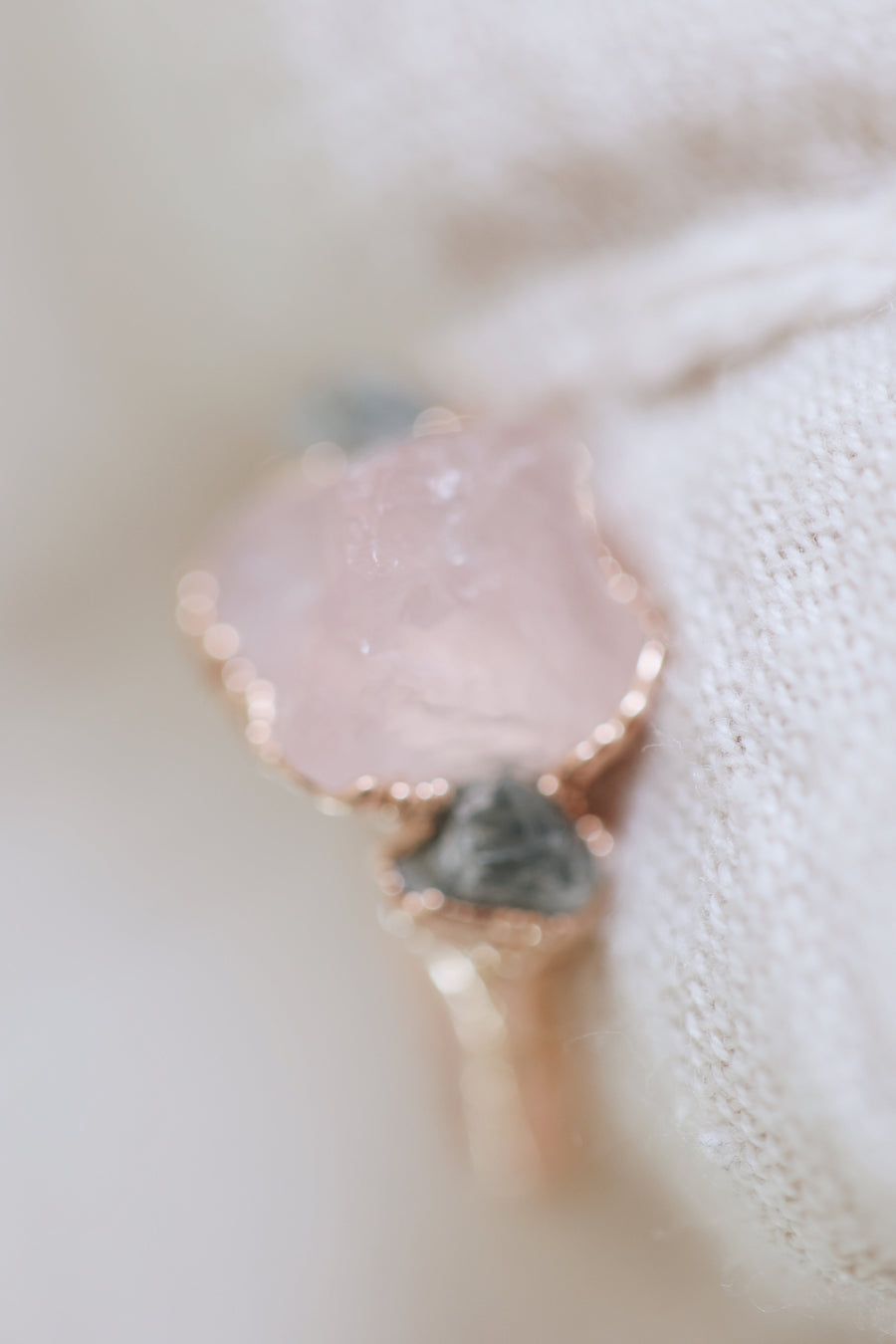 Safe Love · Rose Quartz Sapphire Ring · Rings ·  Little Sycamore